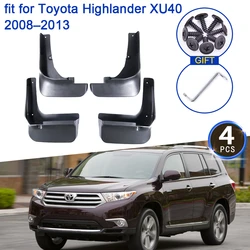 Mudflap 4x for Toyota Highlander Kluger XU40 XU 40 2008 2009 2010 2011 2012 2013 Mudguard Fenders Splash Guards Rear Accessories