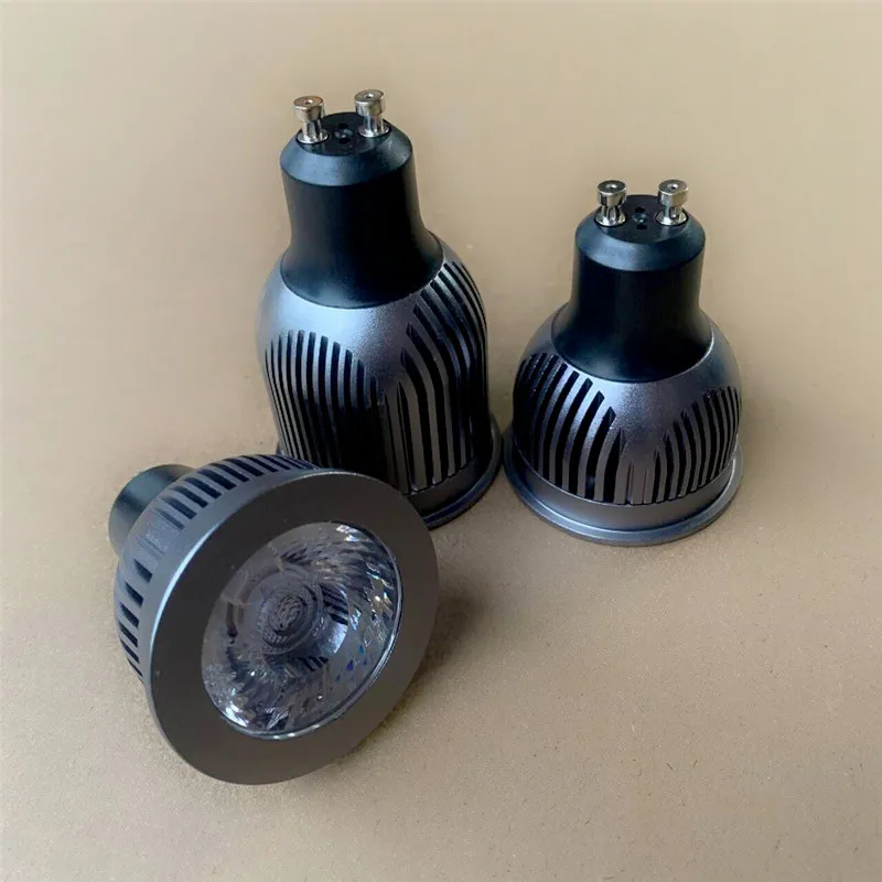 

1PCS 7W 10W Diameter 50MM Black Body LED Spotlight GU10 Base Dimmable AC220V Home/Commercial Lighting GU10 Bulb Lamp