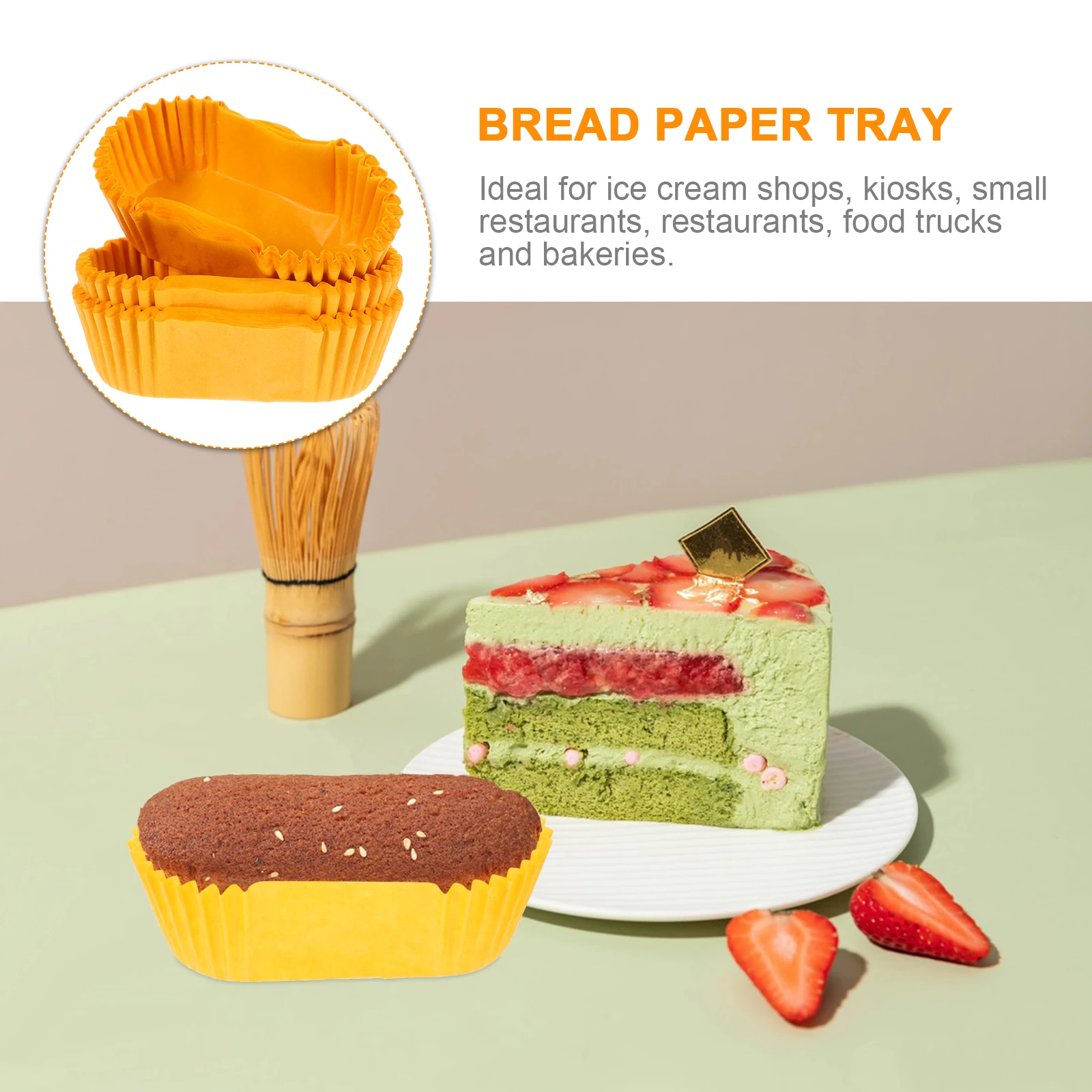 

Cake Cups Oval Tray Muffin Baking Boat Shape Cupcake Liners Grease Proof Heat Resistant Food Grade Safety Kitchen Bar