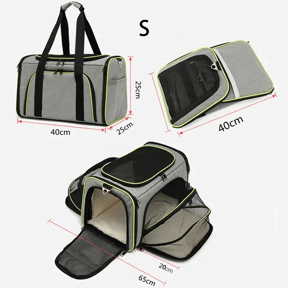 

Cats Dog Breathable Travel Portable Zippers Carriers Pet Foldable Bags Cat Outgoing Safety Carrier Outdoor Handbag Pets