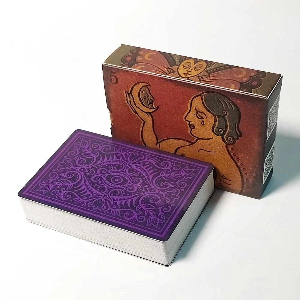 

Колода карт-оракулов «Сад ярких грез» с двойным тиснением, 9*6 см - 52 шт. сюрреалистичных карт для гадания и медитации