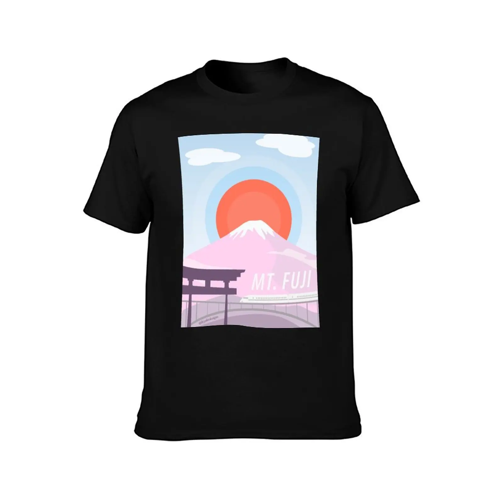 Mt. Fuji T-Shirt Sporty Breathable Short Sleeve T-Shirt