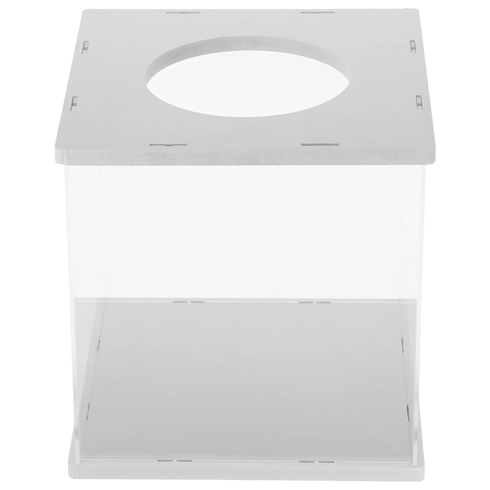 

Transparent Raffle Box with Slot Clear Ballot Box Donation Suggestion Voting Charity Fundraising Event Container