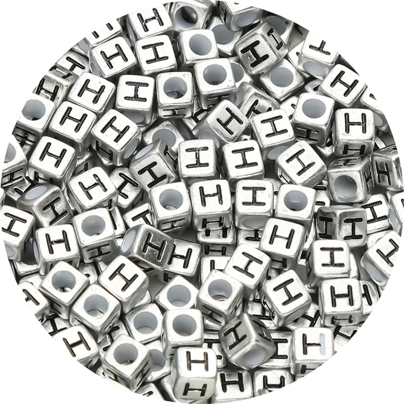 50Pcs Acrylic Letter Decoration Beads for DIY Bracelet Necklace