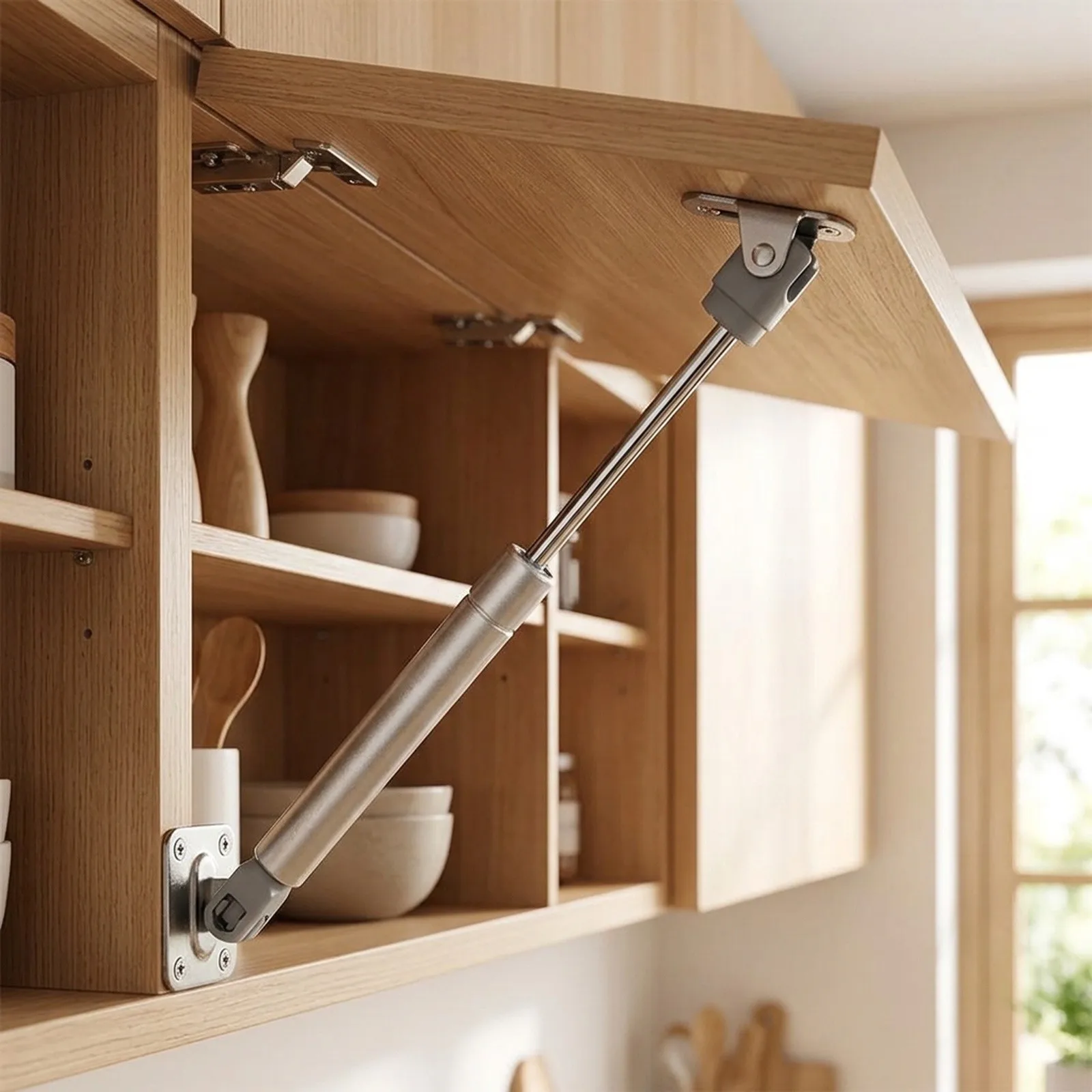 Gas Spring Strut for Cabinet Door Lift Up Hydraulic Support Rod for Kitchen Storage Furniture and Wardrobe Panel Systems