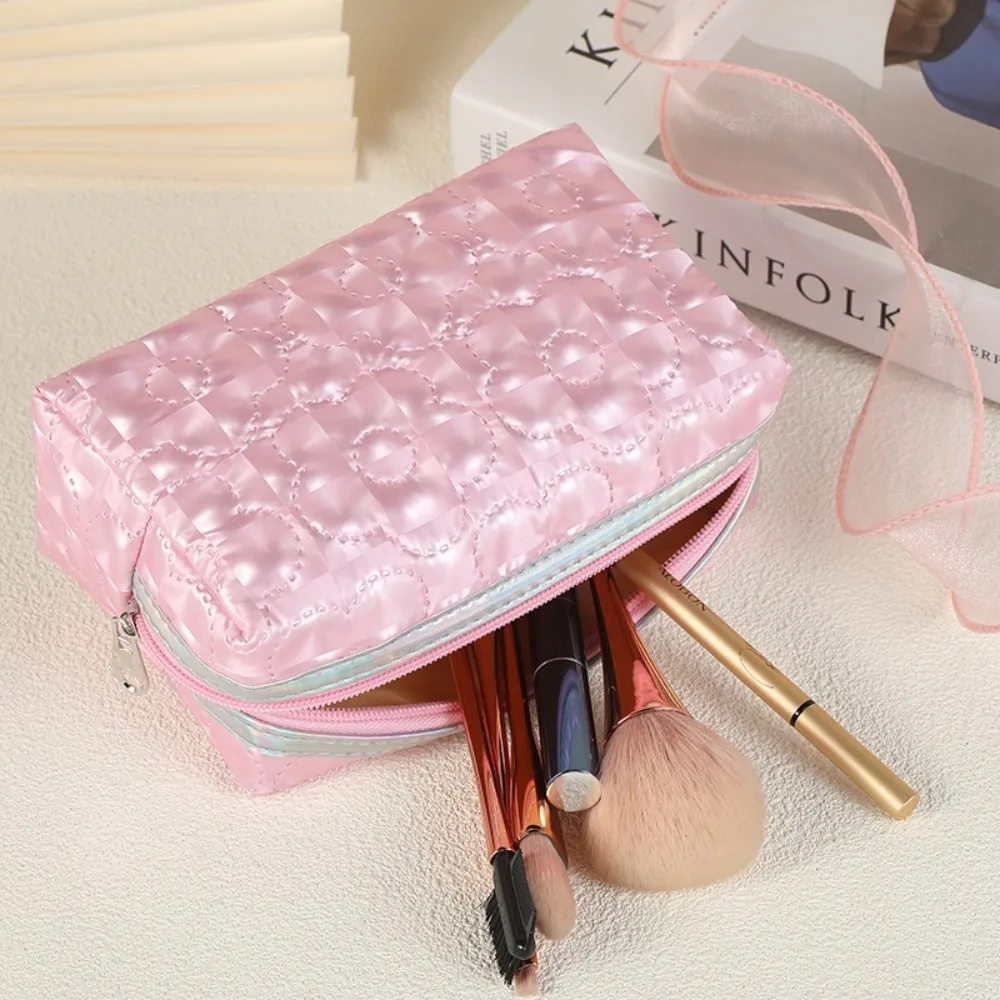 Portable Handbags Cosmetic Pouch Flower Design Large Capacity Toiletry Bag Zipper Travel Storage Bags Outdoor