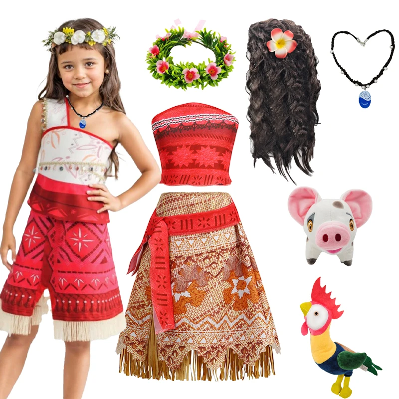 

Нарядное платье принцессы Моаны для девочек, костюмы для косплея Ocean Adventure на Хэллоуин, карнавал, наряды на день рождения, Рождественский подарок