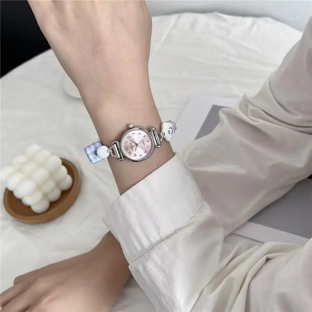 Cute Blue Series Bracelet Watch Stars Cartoon Wristwatch Adjustable Timepiece Accessory Quartz Watch Girls
