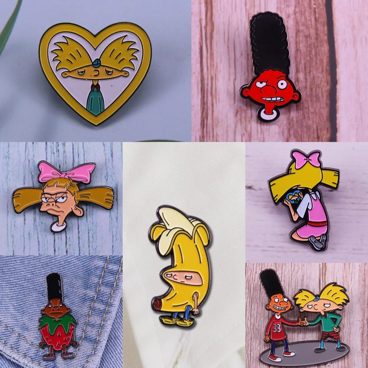 Hard Enamel Pins Fun Cartoon Movie Lapel Badges Bag Hat Collar Women Men Animal Jewelry Brooches New Year Holiday Gift For Kids