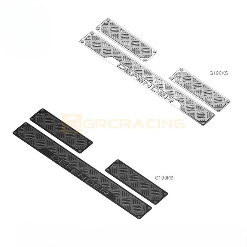 1/8 Stainless Steel Chequered Plates Metal Protection Sheets Decoration for H8H Defender Front Bumper Upgrade #G190KS G1