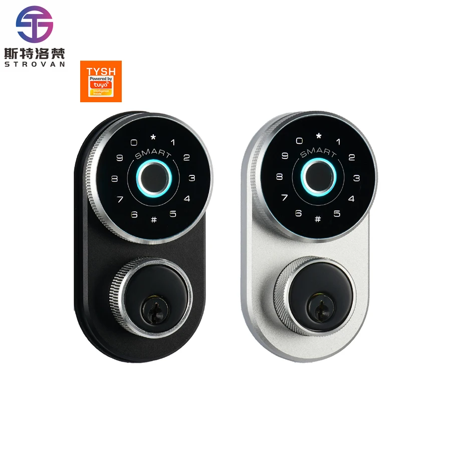 

STLF Smart Deadbolt Lock America Digital Keypad Keys Biometric Fingerprint Unlocked High Security Smart Door Lock