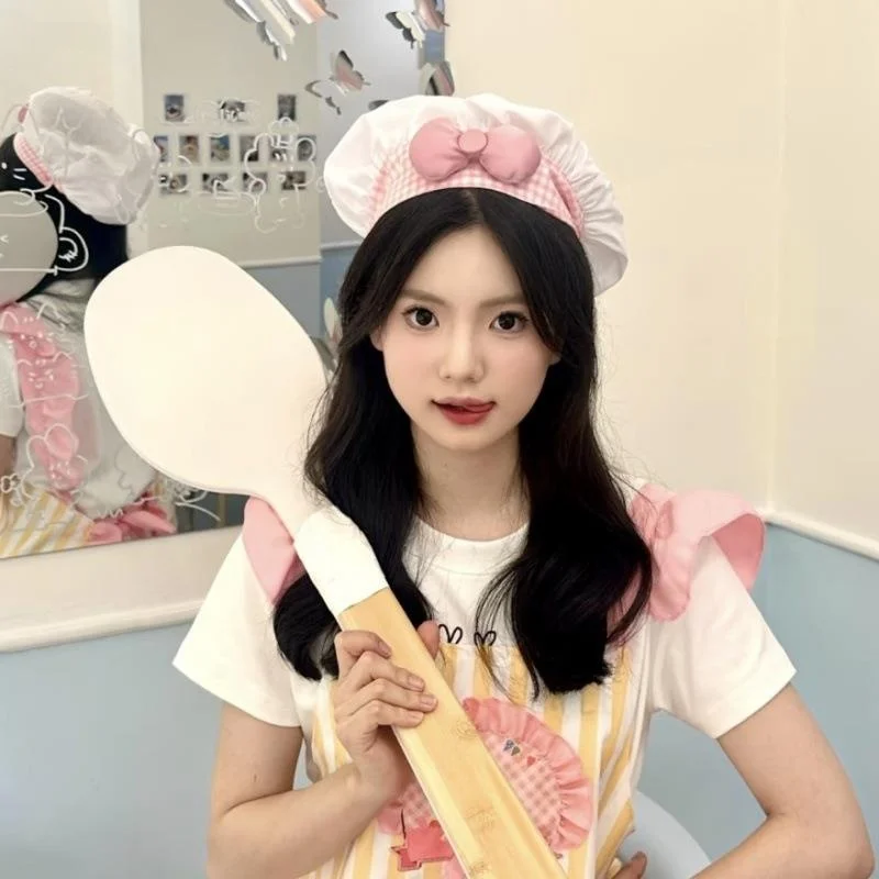 قبعة الطاهي ذات ربطة العنق المبهجة، قبعة الملك الفأر، دعامة تصوير كبيرة من مادة الشيف القطنية، أكسوارات الطهي #1