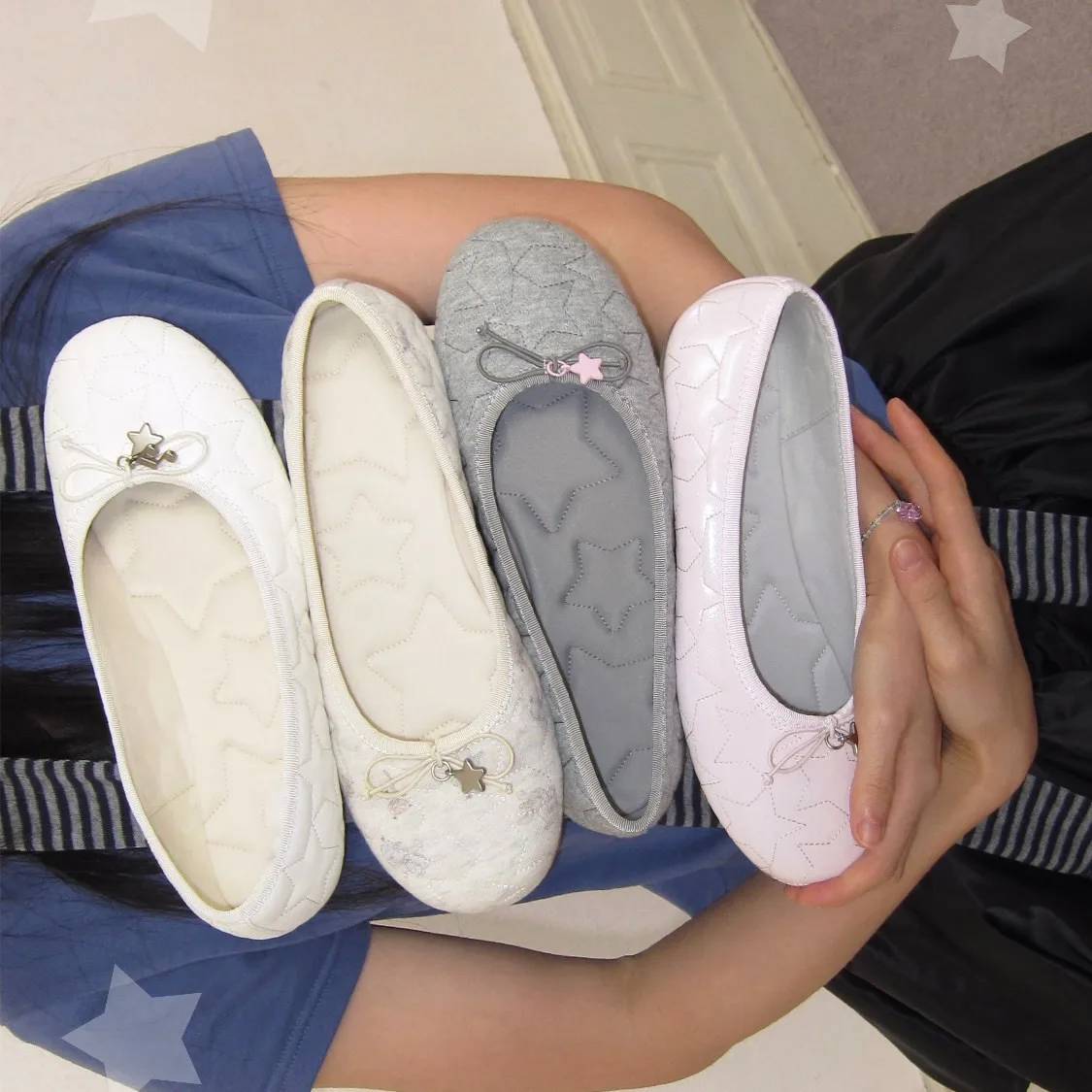 

New Trendy Small-brand Star and Bow Ballet Flats 2026 New Versatile Casual Flat Shoes for Everyday Wear