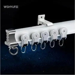 Curtain Track Heavy Aluminum Alloy Flexible Curtain Rod Non Bendable Curtain Window Mute Slide