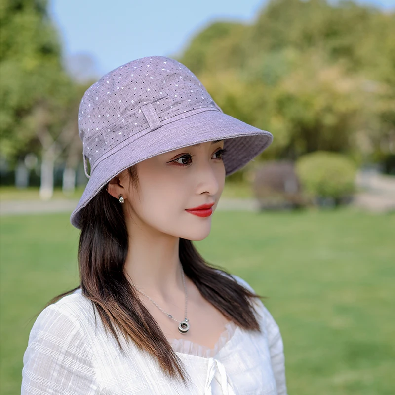 Summer New Ladies Fisherman Hat Spring and Autumn Outdoor Outing Foldable Sun Hats Fashion All-match To Send Mother Pot Hat