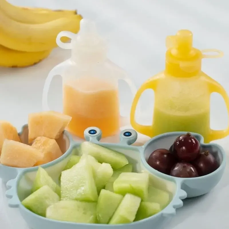 

Baby Storage Bag Reusable Squeeze Storage Container Silicone Box Case for Travel Daily 110ml 15UB