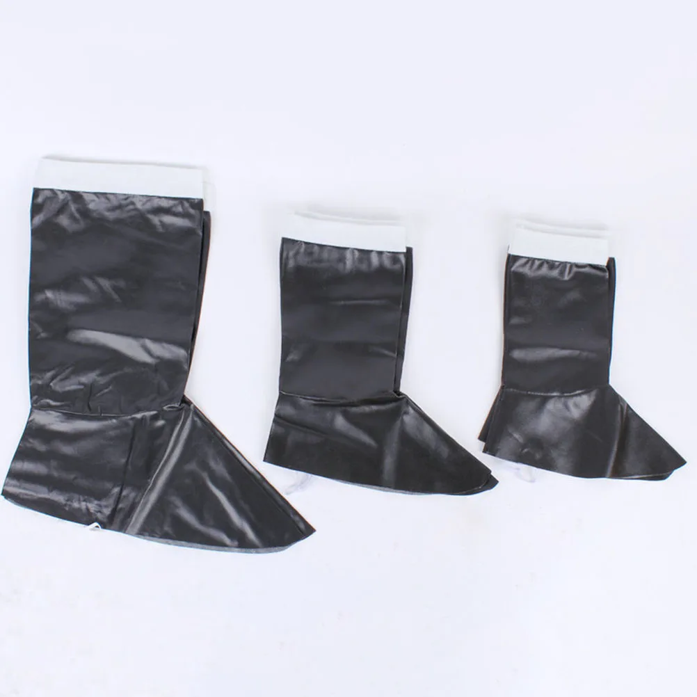

Christmas Clothing Performance Boots Shoe Cover Make up Knee-high Props Black Outfits