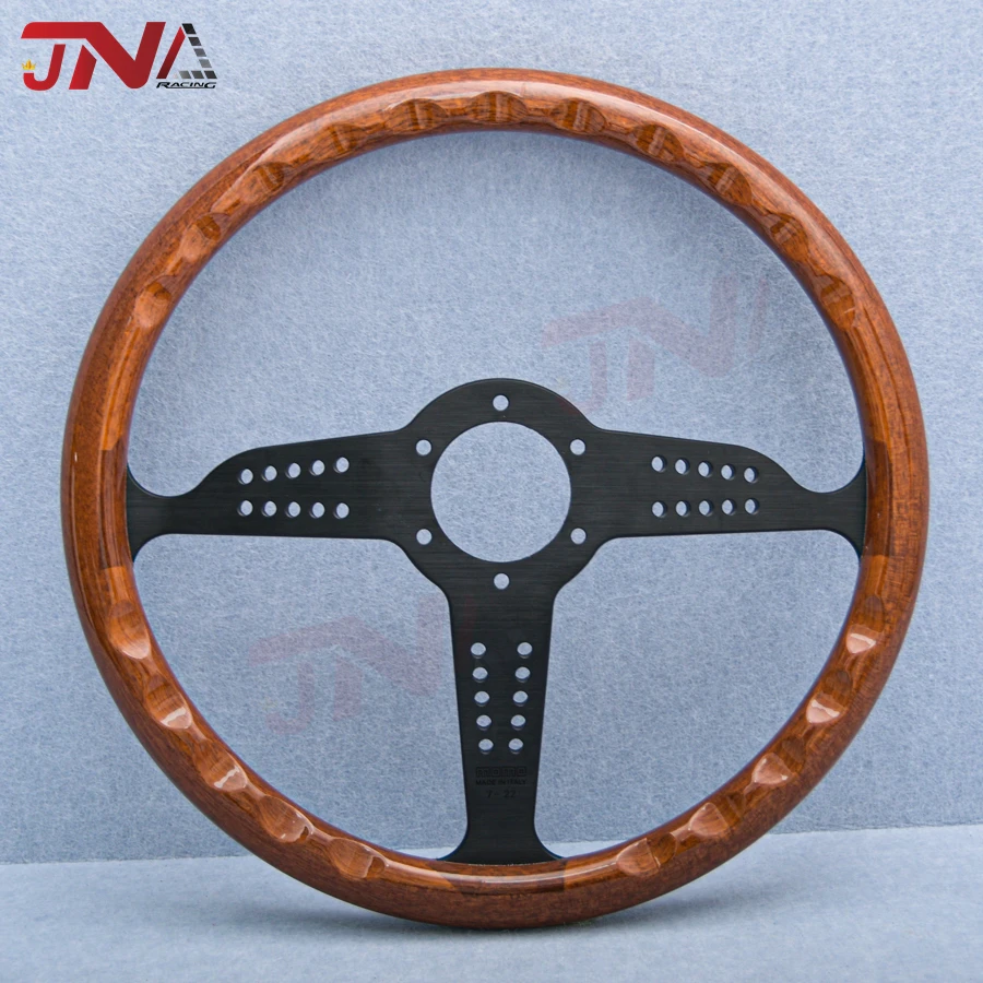 Universal 350MM Classic Wood GRAND PRIX Steering Wheel Racing Sports Steering Wheels Volantes For VW BMW BENZ Porsche Toyota