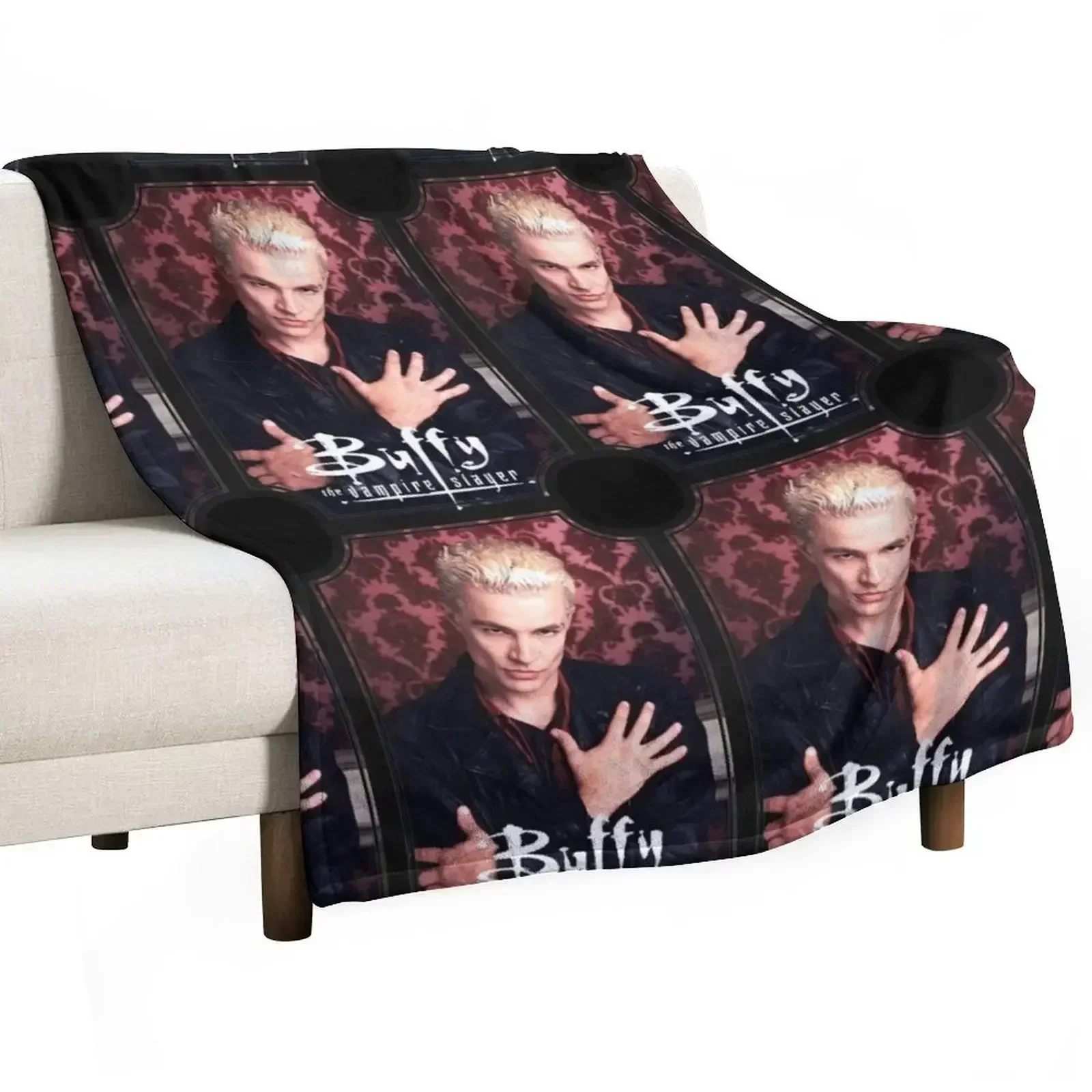 BUFFY - SPIKE Throw Blanket Large bed plaid Blankets