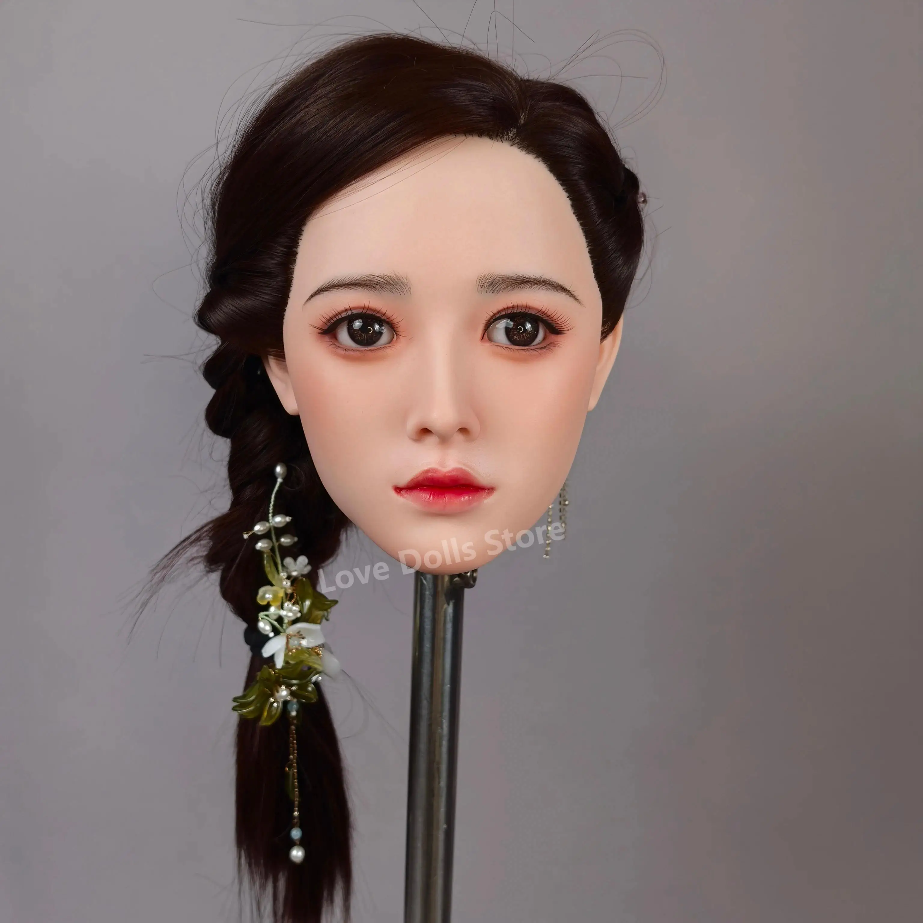 【Wonpaa】Silicone de grau alimentício Grande cabeça TS 498/Y47/Y28 M16 Interface de parafuso boca aberta com dentes língua alunos cavidade oral-1342