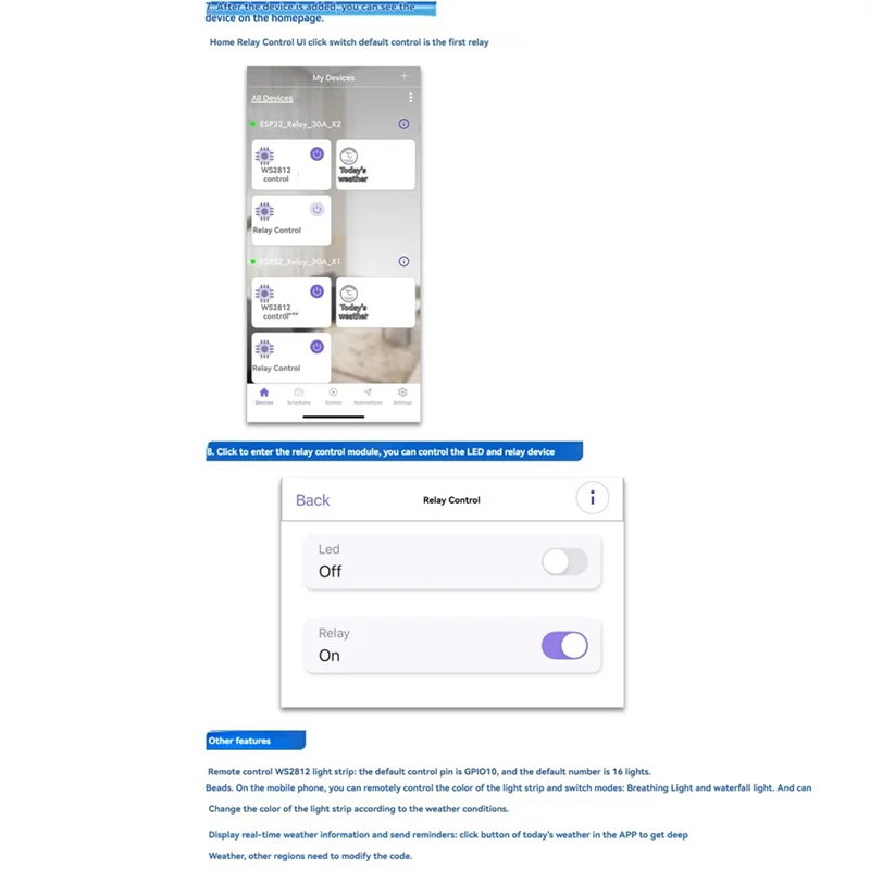 1-канальный модуль реле WIFI 30A ESP32-WROOM-32E, модуль макетной платы для умного дома, беспроводное управление DC7-60/5V-BTFL