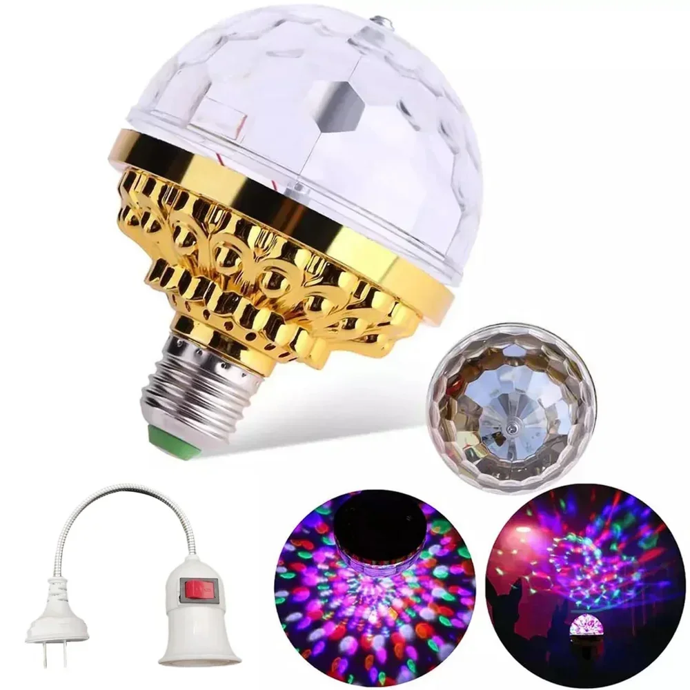 Dreifarbige rotierende magische Kugel Glühbirne Mini Projektions lampe Party DJ Disco Ball Home Party Ktv Disco Ball Licht Tanz