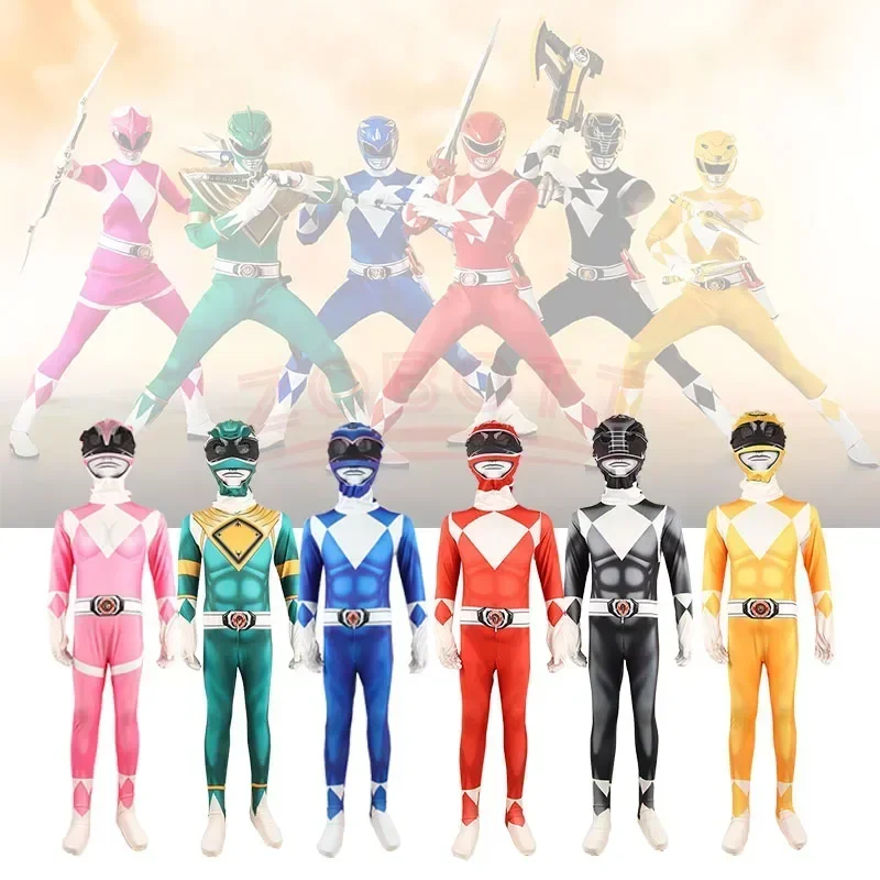 

Morpher Superhero Samurai Sentai Shinkenger Rangers Cosplay Fantasia Halloween Mask for Adult Birthday Party Jumpsuit Zentai Sui