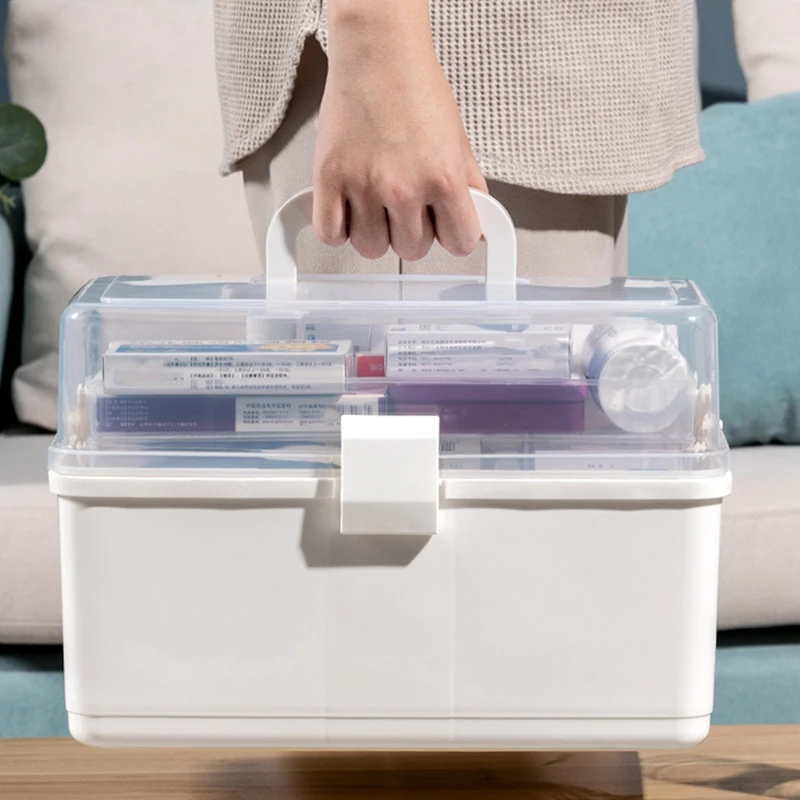 

B59A Portable First Aid Kit Multi-Functional Medicine Cabinet Family Emergency Kit Box Storage Organizer