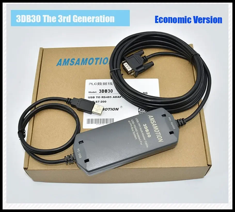 

CNC Suitable Siemens S7-200 PLC Programming Cable Industry Grade 3DB30 USB PPI Support SMART ST SR 700/1000 TP177A HMI Touch