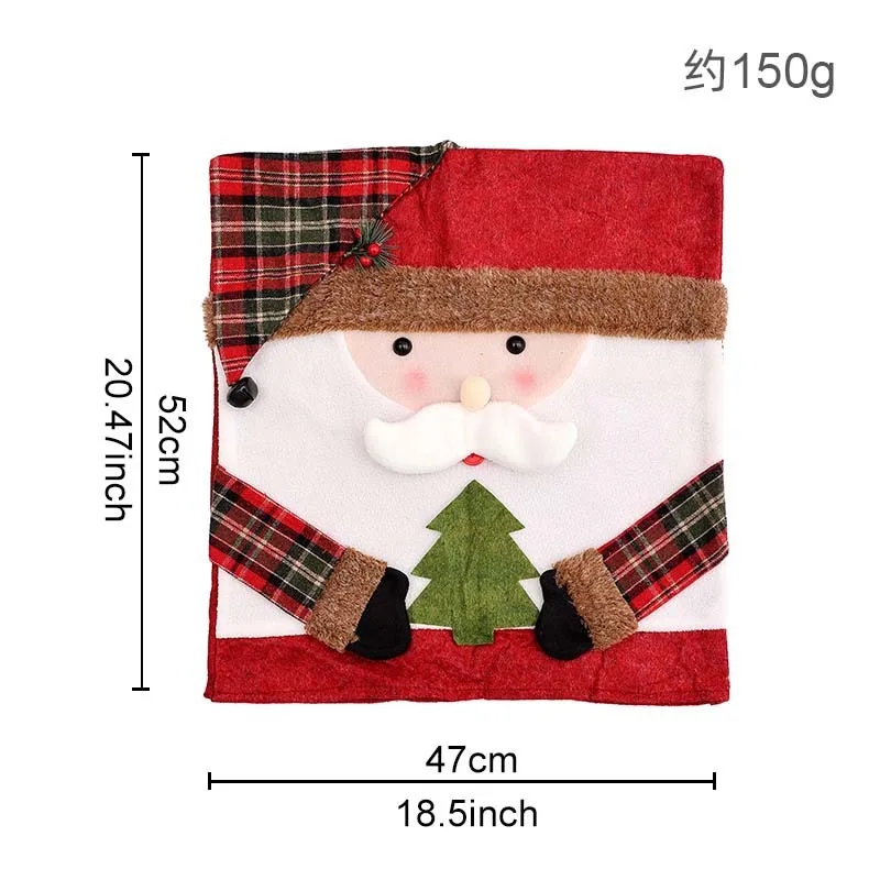 

Christmas Cartoon Snowman Santa Claus Chair Cover Merry Christmas 2026 Home Decor Kids Favors New Year 2026 Party Decors