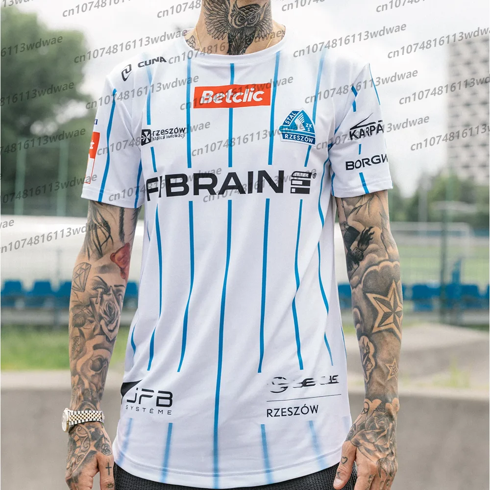 بولندا لكرة القدم كيت 25-26 ستال رززوفو جيرسي كيت التجفيف السريع بولسكا لكرة القدم جيرسي تي شيرت طفل كرة القدم جيرسي كيت #2