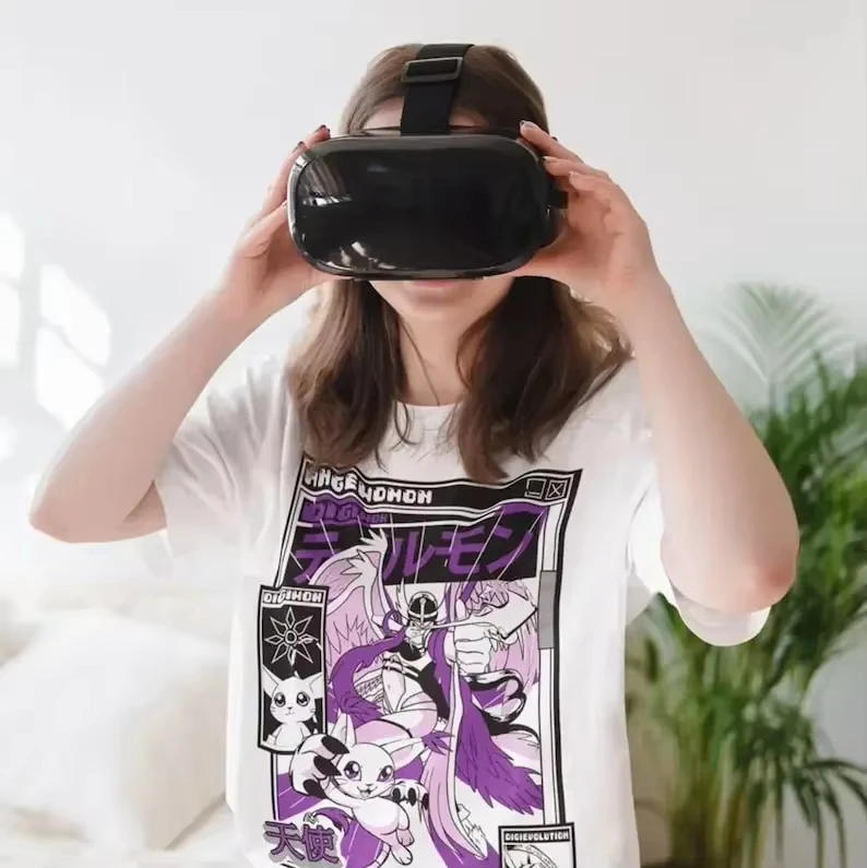 2025 Fashion Comedy Angry Shirt Digimon Anime Patamon T-shirt Magnangmon T-shirt Sera Phimon T-shirt Outdoor Casual Plus Size