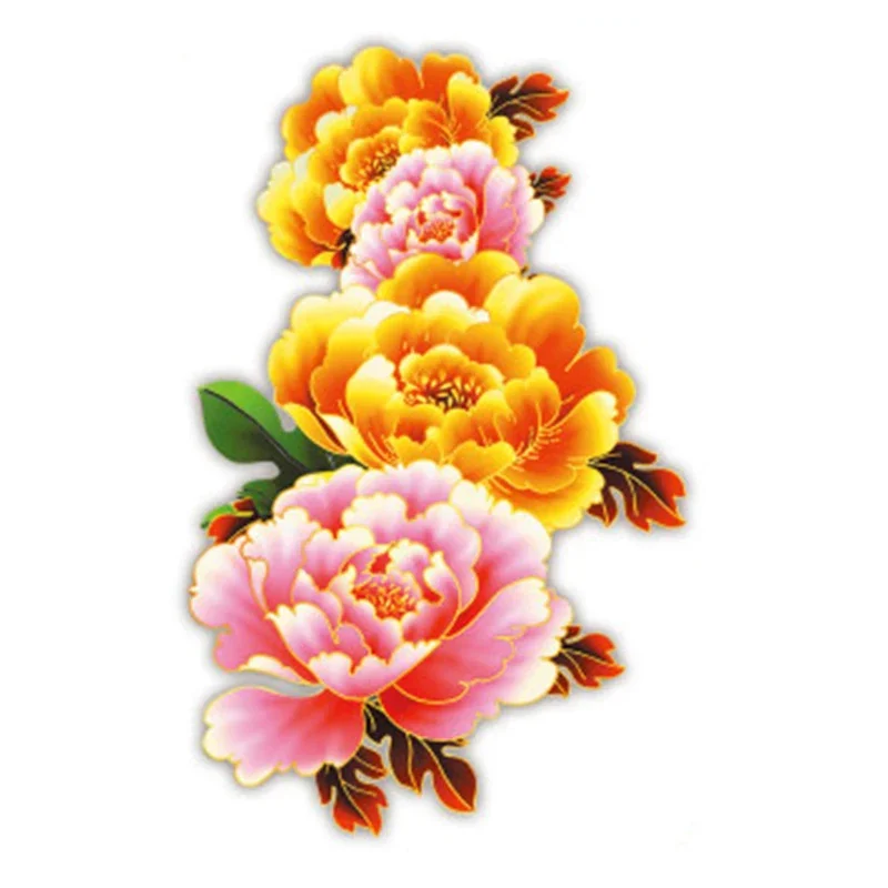 Pink Bloom Rose Water Transfer Fake Tattoo Stickers Women Body Chest Art Temporary Waist Bracelet Flash Tatoos Flower For Girl