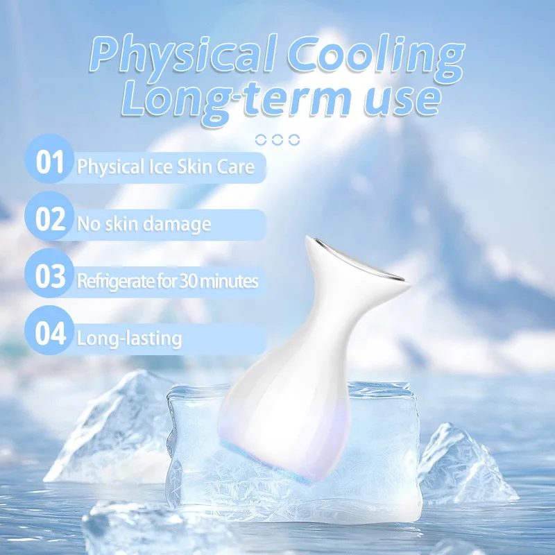 美容冷却アイスマッスルデバイス顔の修復浮腫ポスト太陽の修復引き締め鎮静肌マッサージャーしわを軽減浮腫