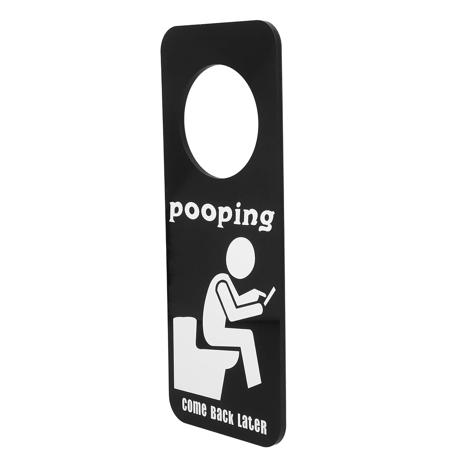 

Bathroom Door Occupied Sign Signs for Hanging Ornaments Business Black Decor Funny Office