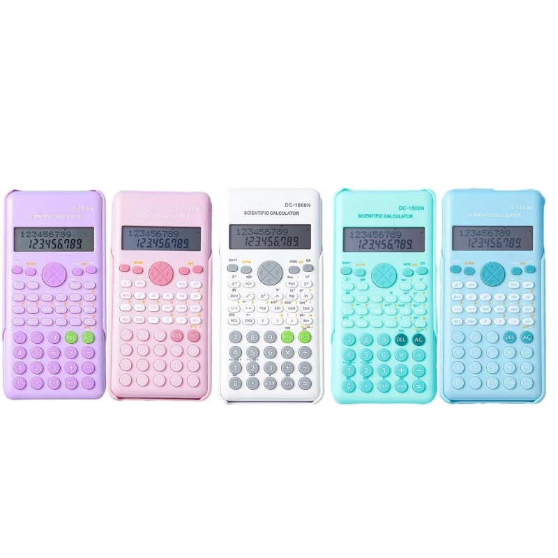 Scientific Calculator Two-Line Display Students Function Calculators and Portable for School and Business Office F19E