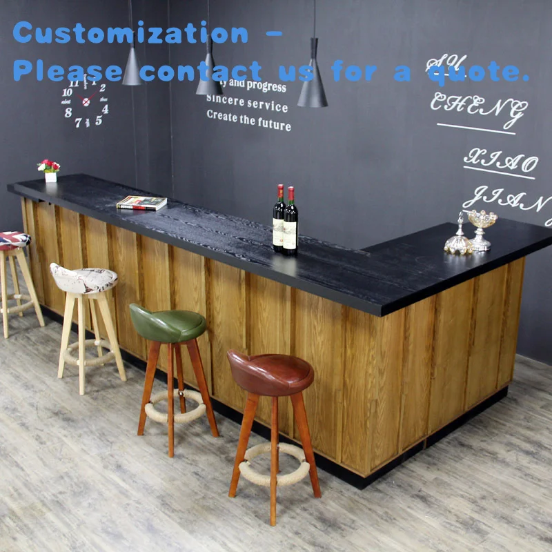 

custom.Kainice Supplier Cashier Table Checkout Counter Retail Wood Reception Desk l Shaped Check Out Counter Supermarket