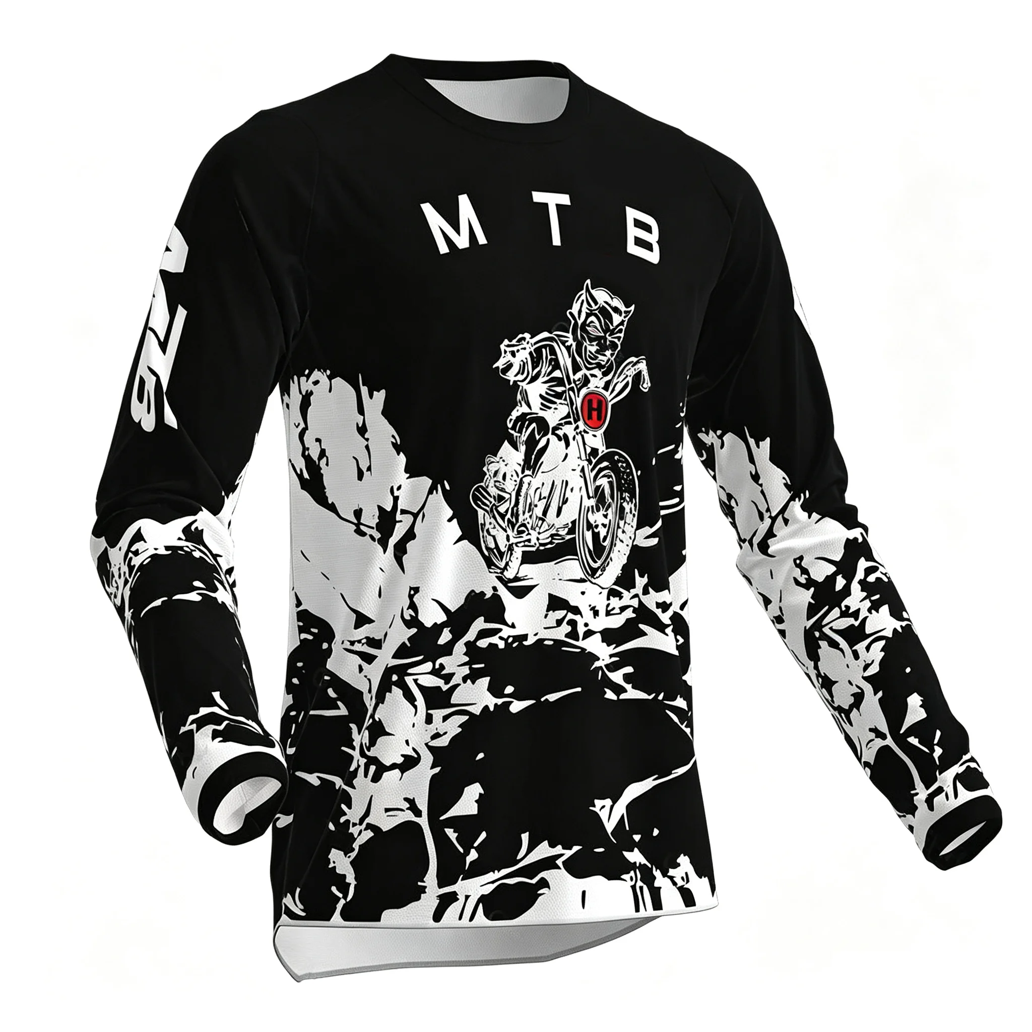 Men's Long Sleeve Motocross Cycling Jerseys Mountain Bike MTB Shirts Offroad DH Bicycle Bike Jerseys Clothing Children's outdoor