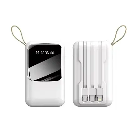 Built in Cable 3 in 2 Universal Charging 10000/20000mah Power Bank with Led Digital Display