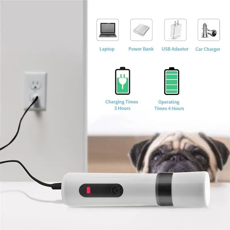 AS60-Dog Nail Grinder Quiet Pet Nail Trimmer For Small & Medium Dogs And Cats Low Vibration Nail File