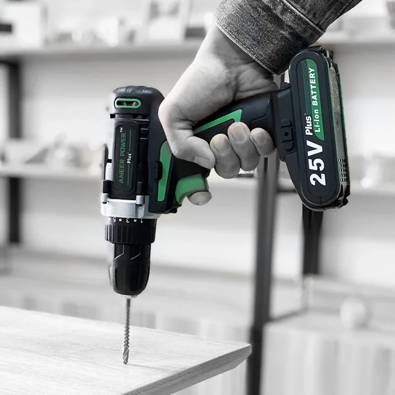 12V 16V 21V 25V 플러스 이중 속도 전기 드릴 무선 핸드 드릴 미니 전기 스크루 드라이버 충전식 리튬 배터리 드릴