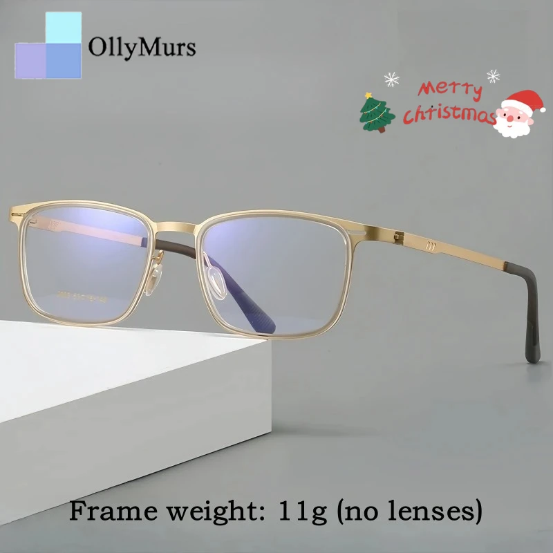 

OLLYMURS мужские деловые повседневные очки из сплава Gla в оправе сверхлегкие гибкие модные квадратные очки большие оптические очки по рецепту