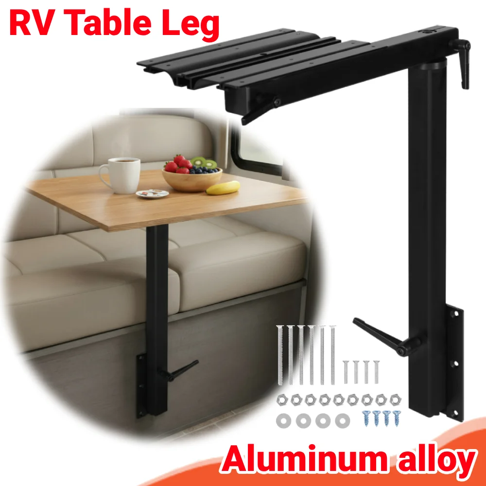

Detachable Adjustable Folding 360 Degree Rotation Aluminum alloy Table Leg Support Base for Caravan Camper Accessories