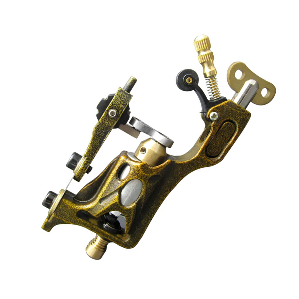 آلة الوشم الدوارة الذهبية المتينة عالية الجودة تصميم احترافي آمن وفعال للفنانين بطانة شادر موتور العرض