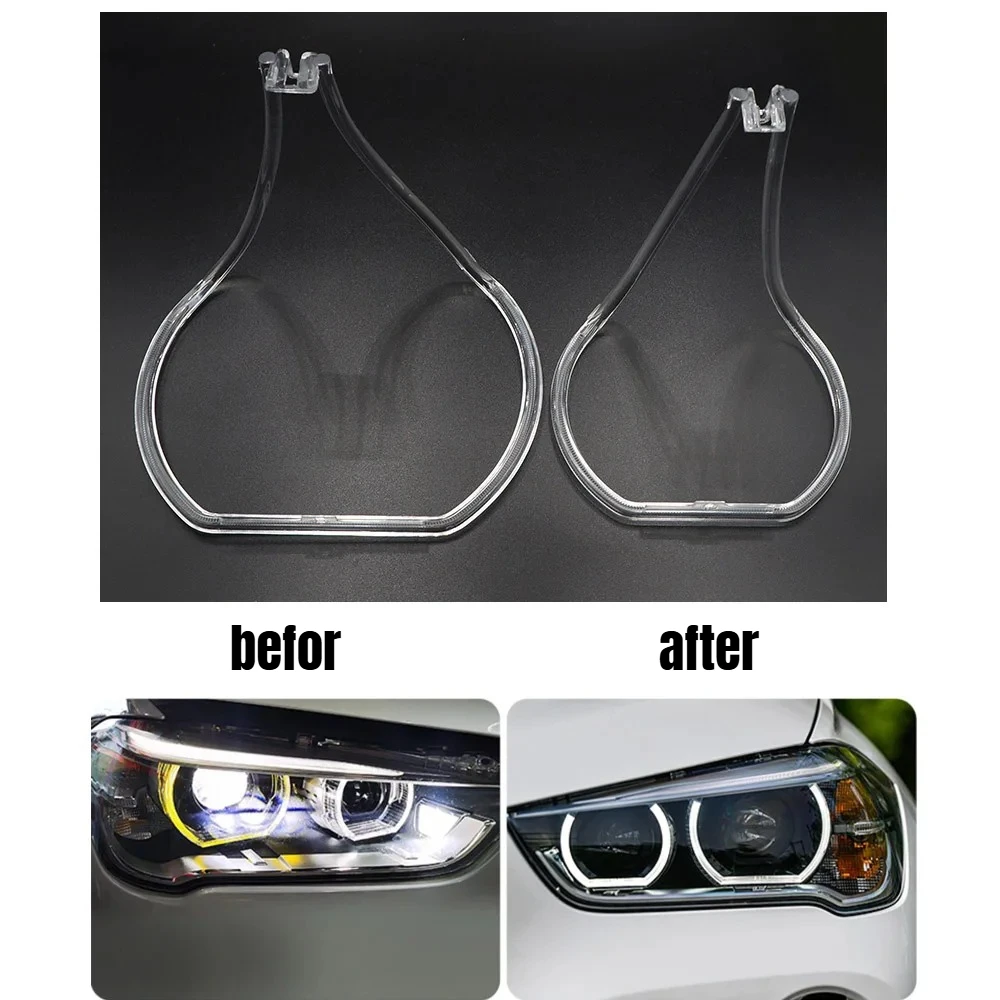 For BMW X1 F48 F49 2016 2017 2018 2019 Car DRL Daytime Running Light Guide Plate Replacement Headlight Angel Eyes Tube