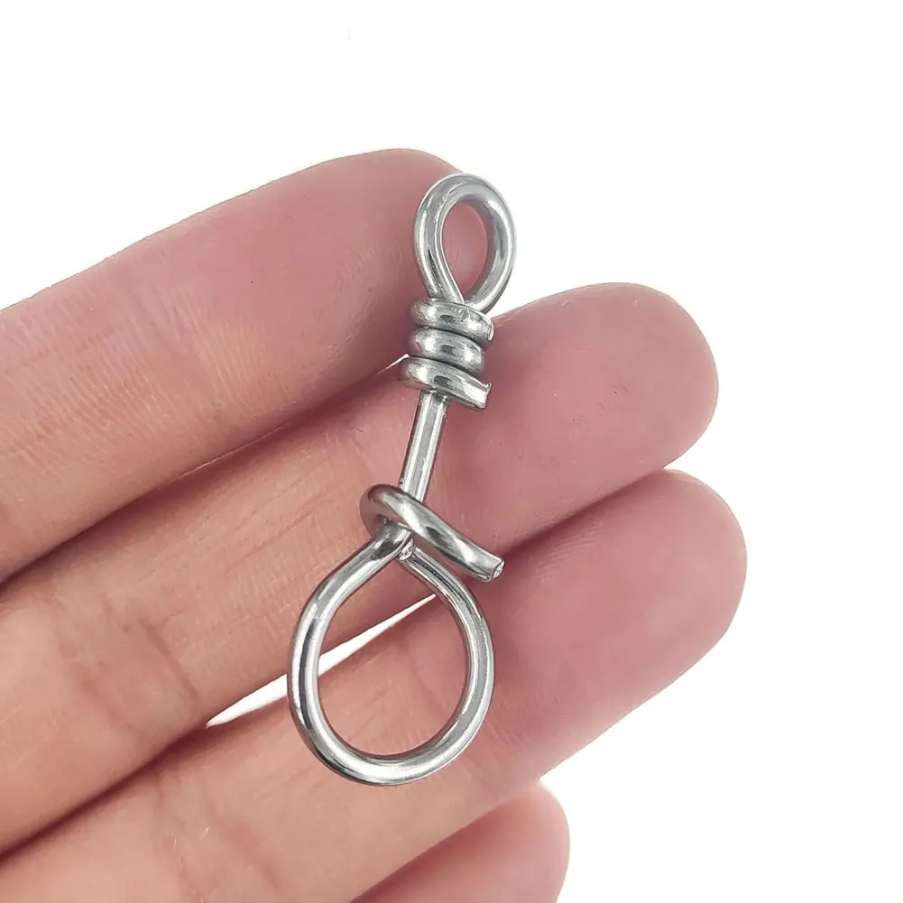 15-pieces Sea Fishing Swivels Snap Quick Change Snap Lock Fast Fishing Clips Swivel Hook Lure Fishing Connectors