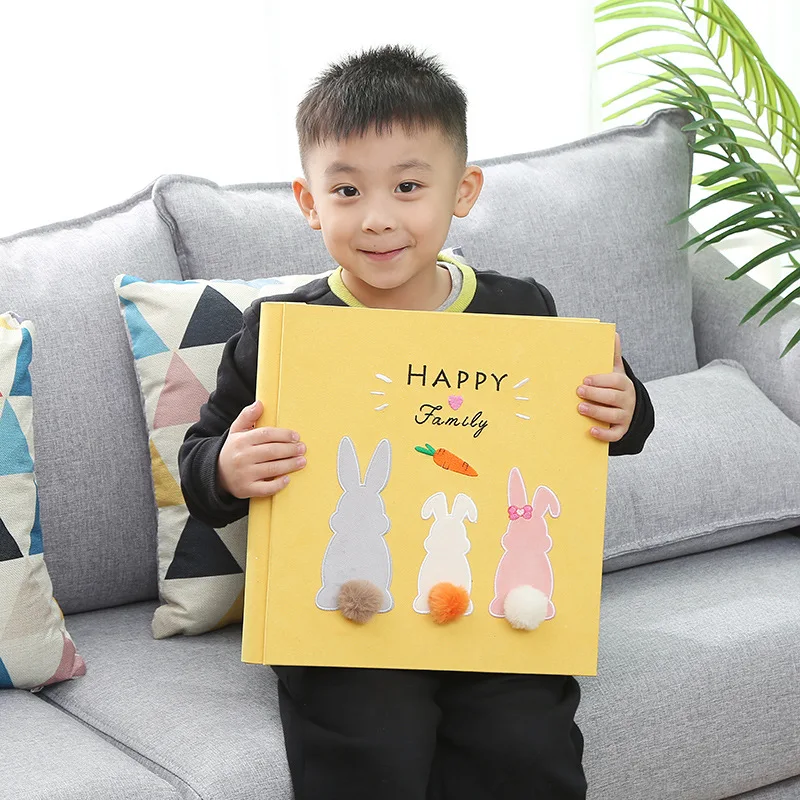 Creative Baby DIY Photo Album Self Adhesive Film Covered Family Album 40 Sheets 18 Inch Children's Growth Records Album ZH437