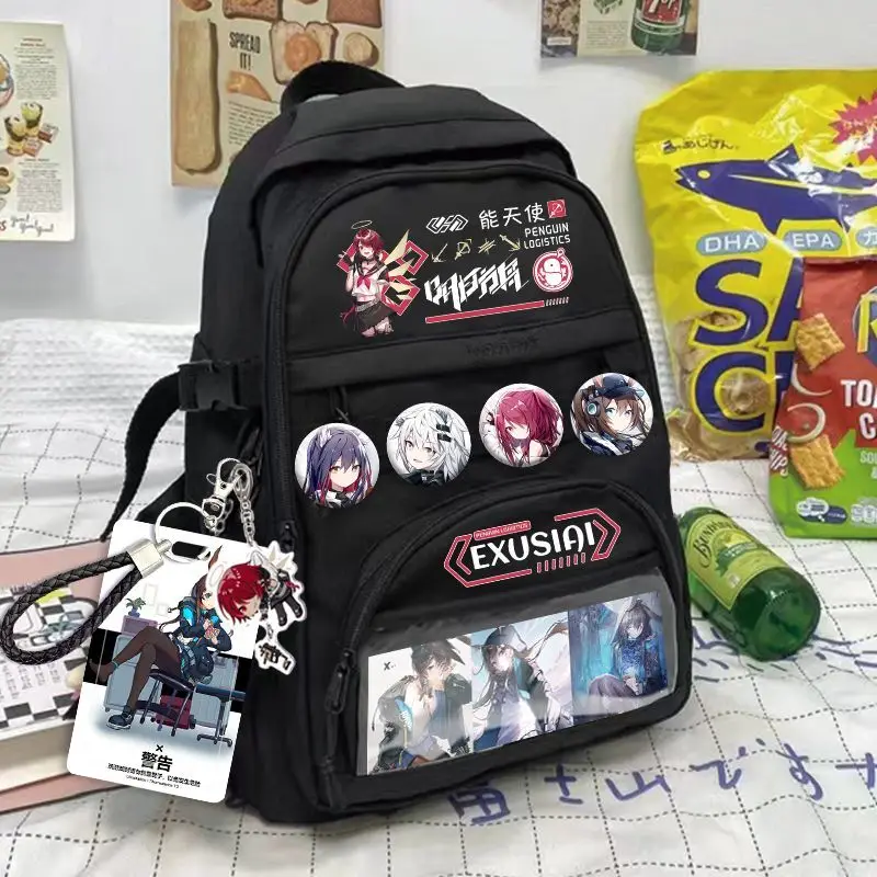Arknights Merchandise Amiya Angelic Duo Student Backpack Anime Harajuku Large Capacity Bag Anime