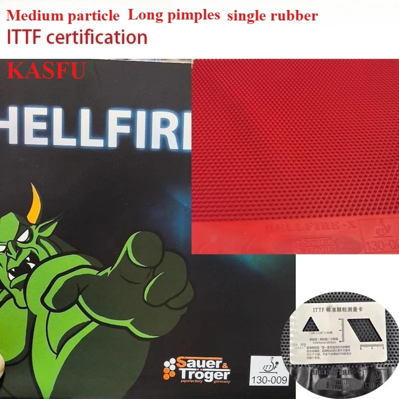 

HELLFIREX Накладка для настольного тенниса OX Германия Супер средние частицы Длинные шипы OX Мягкая резина для пинг-понга Уникальные характеристики вращения