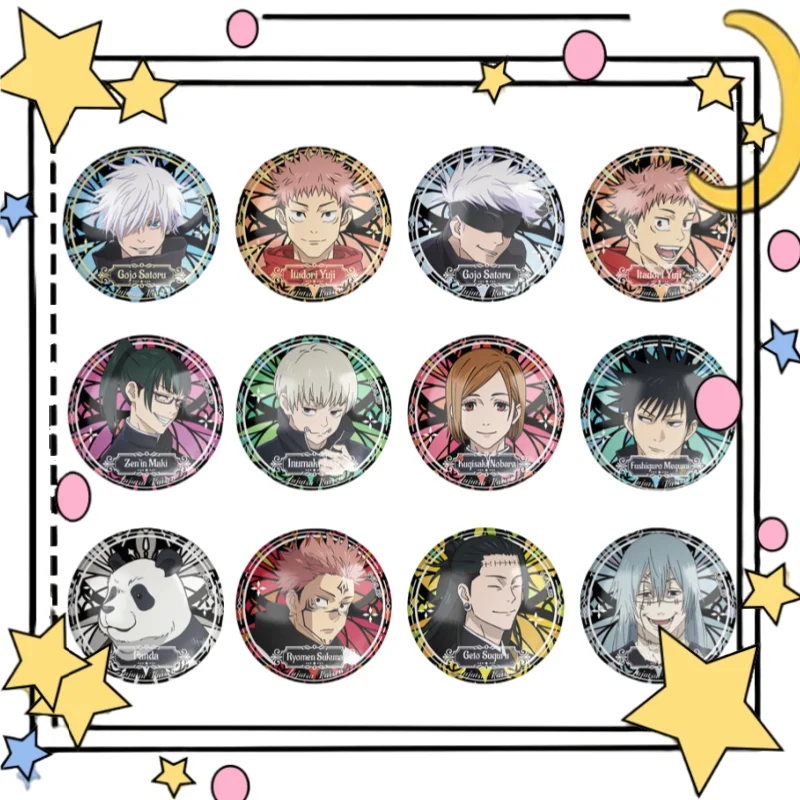 

Genuine Jujutsu Kaisen Badge Blind Box Anime Jujutsu Kaisen Set Tinplate Badge Anime Peripheral Products Satoru Gojo Geto Suguru